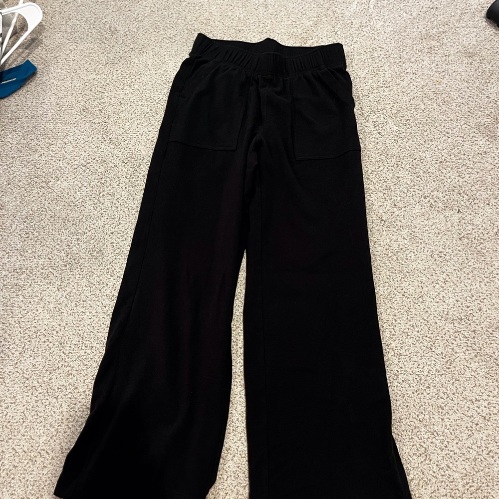 90 Degree By Reflex Black Elastic Waist Pants